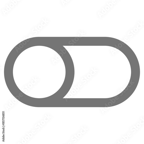 Flat Colored Toggle Off Icon for Status and Activation