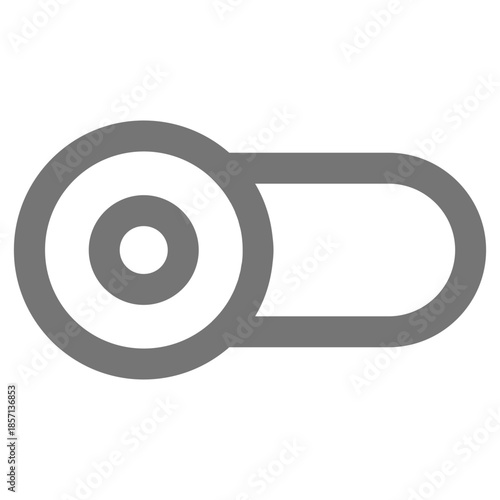 Flat Colored Toggle Off Icon for Status and Activation