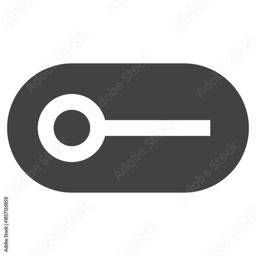 Flat Colored Toggle Off Icon for Status and Activation