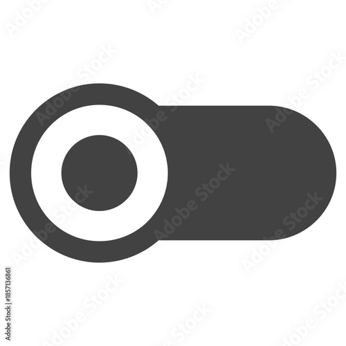 Flat Colored Toggle Off Icon for Status and Activation