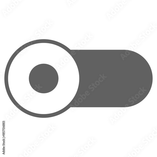 Flat Colored Toggle Off Icon for Status and Activation