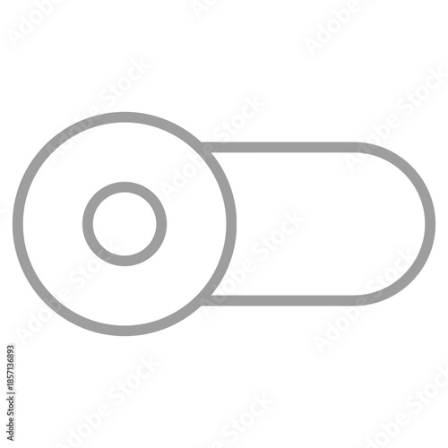 Flat Colored Toggle Off Icon for Status and Activation