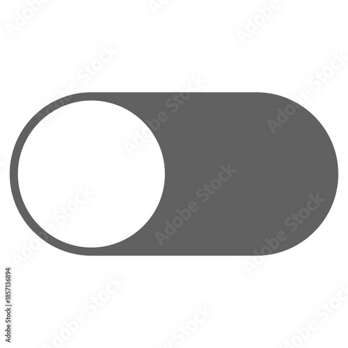 Flat Colored Toggle Off Icon for Status and Activation