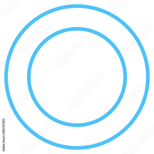 Flat Colored Radio Button Icon for Interface Selection