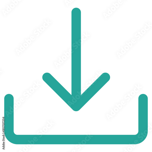 Flat Colored Inbox Icon Set in Outline and Solid Style for Interface Navigation