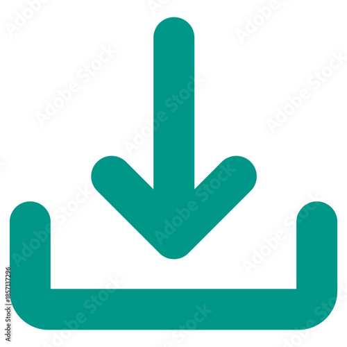 Flat Colored Inbox Icon Set in Outline and Solid Style for Interface Navigation