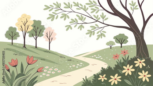 Serene garden pathway