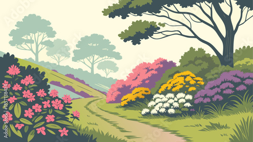 Serene garden pathway