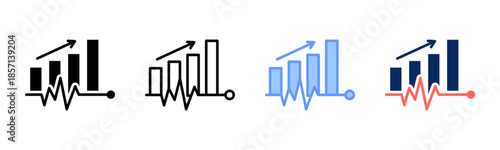 Demand Pulse icon set multiple style collection