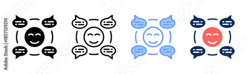 Feedback Loop icon set multiple style collection