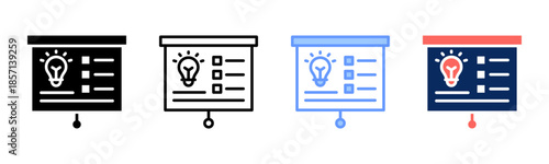 Insight Board icon set multiple style collection