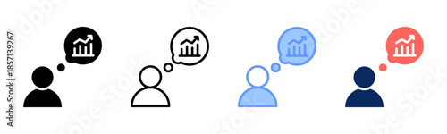 Expectation Bar icon set multiple style collection