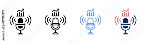 Voice Insight icon set multiple style collection