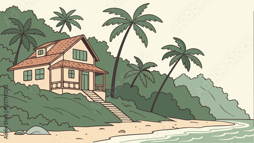 Tropical beach house