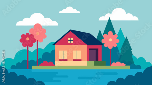 Peaceful lakeside home