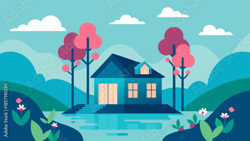 Serene lakeside cottage