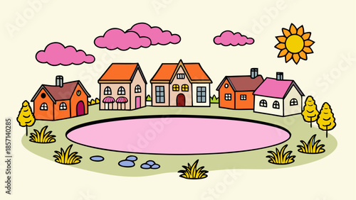 Charming suburban neighborhood