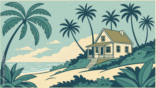 Tropical beach house