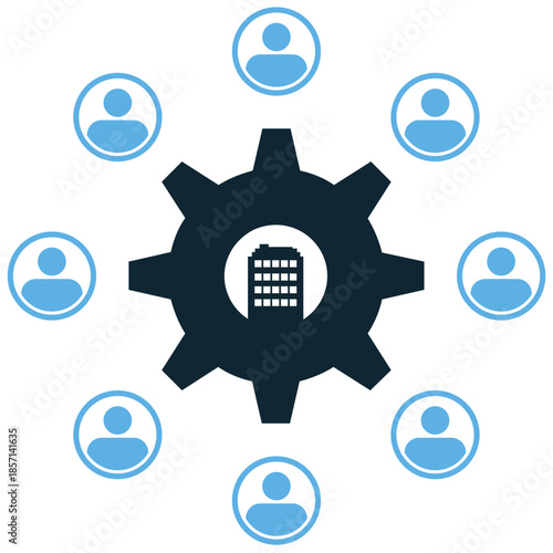 Association icon vector for organizations and clubs. Ideal for illustrating membership, partnerships, alliances, and professional groups.