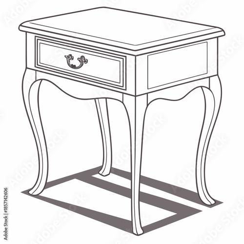 Elegant single drawer side table