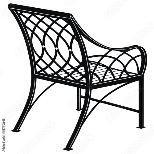 Elegant wrought iron chair