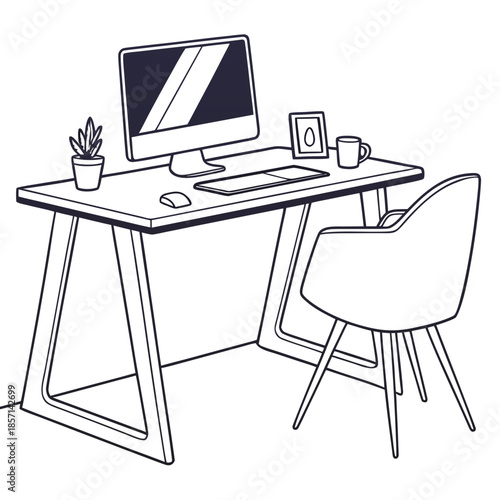 Modern home office setup