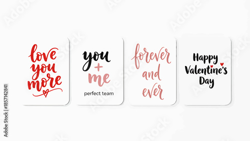 Valentine's Day greeting cards with love messages