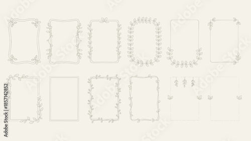 Elegant floral frame designs for invitations and photos