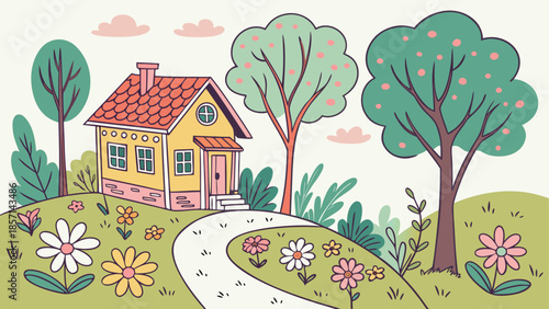 Charming cottage in a lush garden