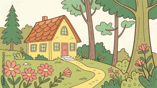 Charming cottage in a lush garden