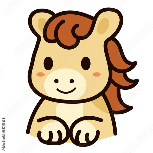 horse mascot half body, zodiac horse, year of the horse, lunar new year mascot, chinese new year character