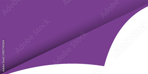 Blank purple paper page with curved corners and shadows. Vector template illustration for your modern designs. design modern. design simple.