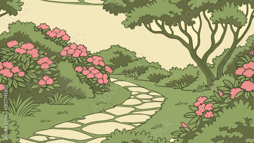 Serene garden pathway