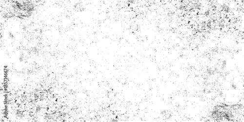 Speckle grain dot texture with distress noise effect. White paper grunge pattern with dust, grit, and dirt overlay. Vector illustration on isolated background. eps 10