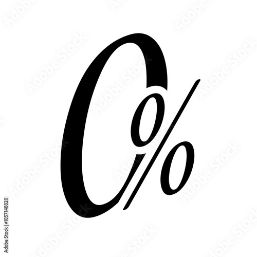 Zero fees icon set, stamp. Vector certificate icon. Vector illustration. percent sign icon