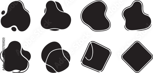 black shapes for graphic design elements