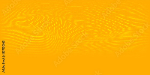 Yellow orange halftone pattern. Retro comic gradient background. Square pixilated dot cartoon texture. Pop art faded gradient pattern. Vector backdrop.