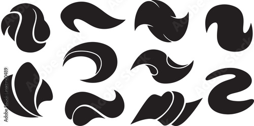 collection of black mustache designs
