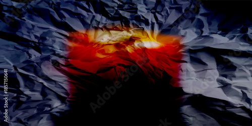 fantasy texture of various shapes colours and gradients, representing gloomyness and despair, nuclear holocaust