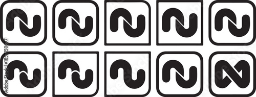 collection of ten identical logos