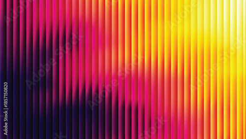 Glass ripple texture with dark gradient background and lilac light streaks. Futuristic distortion, moody abstract glow, reeded vertical blur. Vector illustration