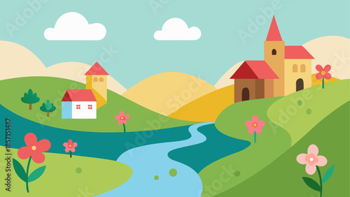 Serene countryside landscape