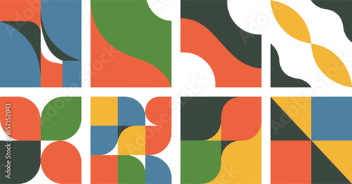 Vibrant geometric patterns in modern design