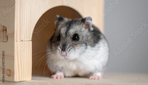 ハムハム、かわいいジャンガリアンハムスター（ノーマル、灰色）