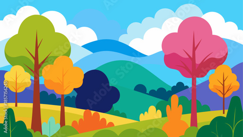Vibrant forest landscape
