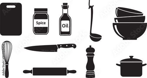 Kitchen utensils and cooking accessories set