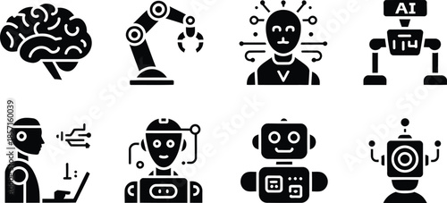 Collection of AI and Robotics Brain, Robot Arm, Humanoid AI, AI Robot