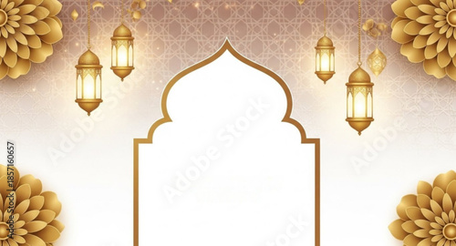 Gold chandelier and flower background