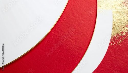 優雅で抽象的な和風素材（赤色、白色）