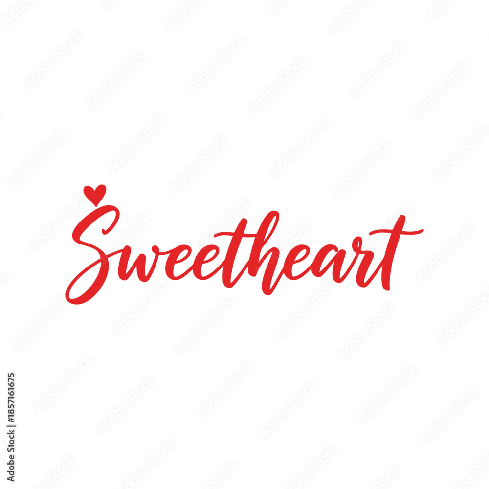 Ταπετσαρία Romantic handwritten sweetheart valentine's day card Vector